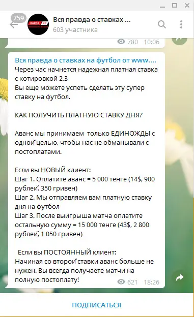 Внешний вид канала